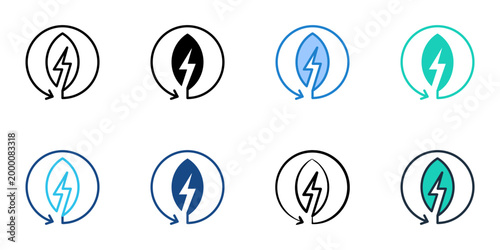 Hydrogen icons set multiple style collection. Editable stroke 
