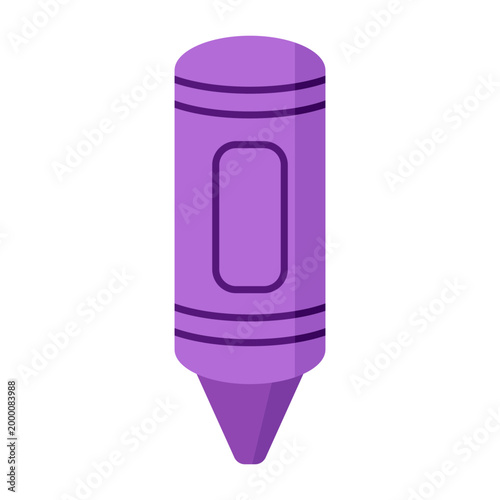 Purple Crayon Icon isolated on transparent background.