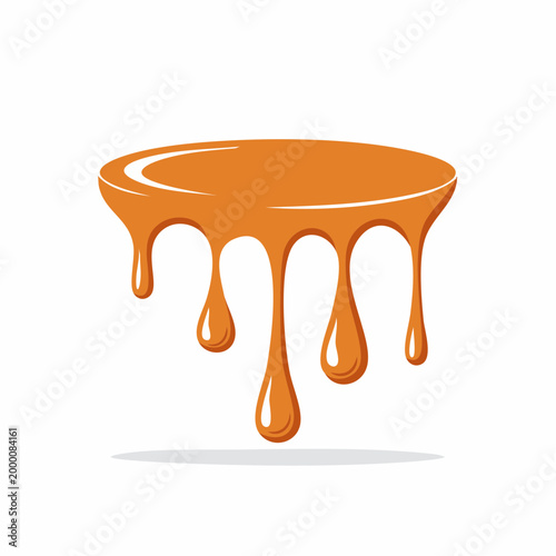 Orange liquid dripping