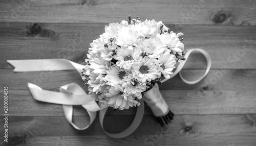 Monochrome White Wedding Bouquet Editorial Elegance