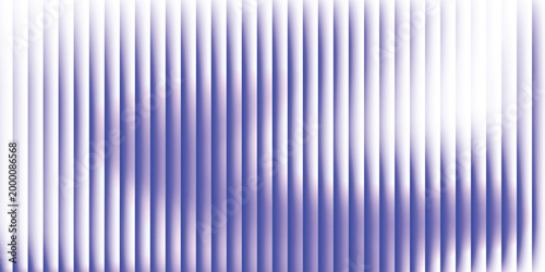 Futuristic white background with blue digital data stream vertical line pattern.