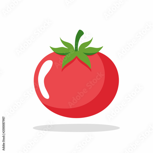 Stylized Red Tomato Icon