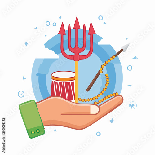 Hindu Religious Symbols on Hand