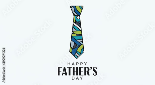 Father's Day, Tie Illustration, Happy Father's Day, Colorful Neckwear