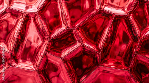 abstract dark red geometric crystal texture shiny glossy ruby background polygon cellular pattern luxury jewelry concept brilliant macro detail bright modern 3d graphic