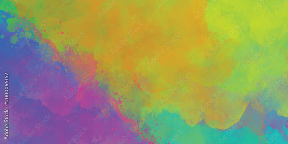 Fototapeta premium Premium background, Vibrant Abstract Watercolor Background with Yellow and Purple Tones