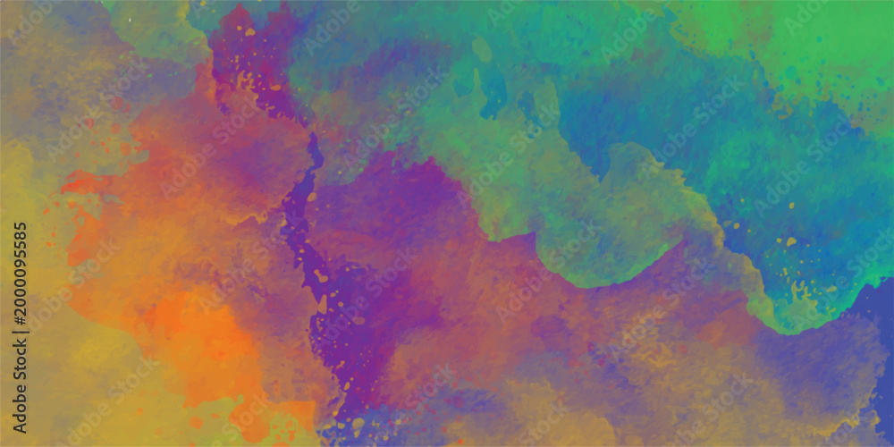 Fototapeta premium Vibrant Orange and Red Abstract Watercolor Background with Artistic Splatter.