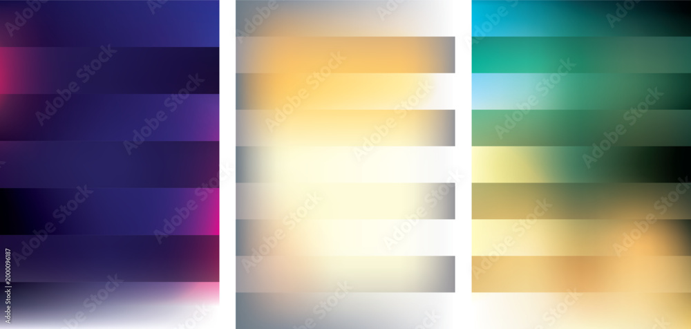 Fototapeta premium Gradient color blocks in yellow, green, and blue tones