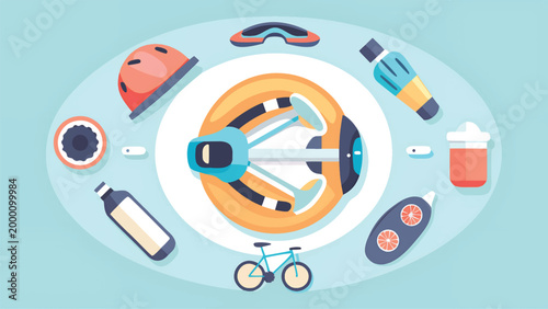 World Bicycle Day Cycling Awareness Sustainable Mobility and Green Environment.eps