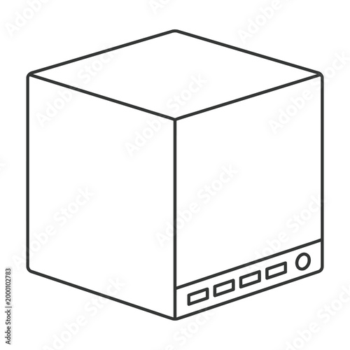 Simple cube object with buttons and portholes