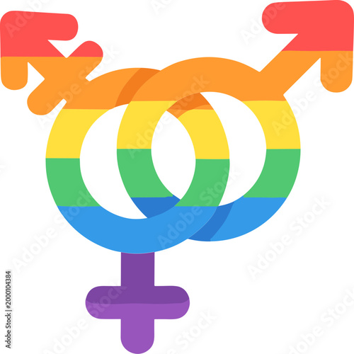 Flat pride month lgbt elements collection 