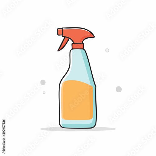 Cartoon illustration of a cleaning spray bottle