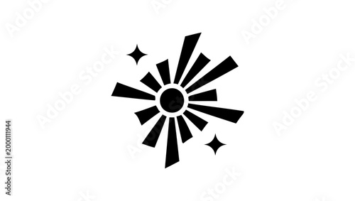 create a logo of light flare in black and white vector minimal logo icon, Round sweeping brush for robot vacuum cleaner Vector Image, Snow icon, Laser optic beam flash sparks linear ray lighting set, 