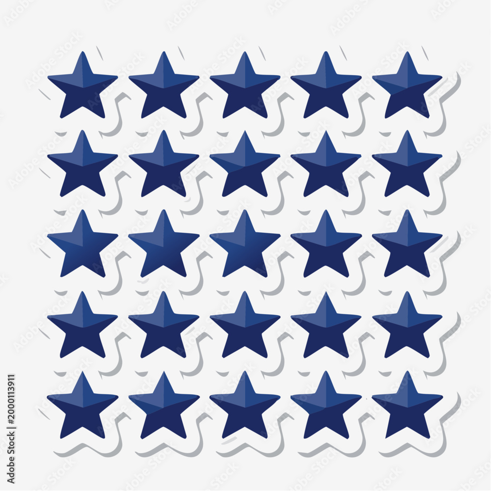 Fototapeta premium Pattern of Blue Stars