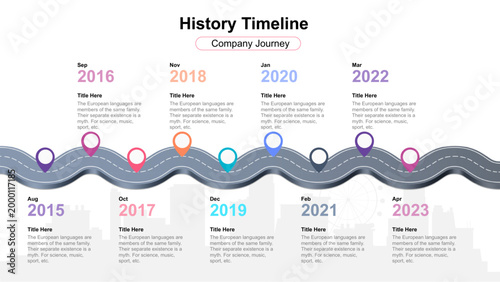 Company History Timeline Infographic Template