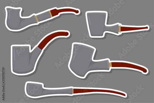 set different types smoke pipes different size for tobacco