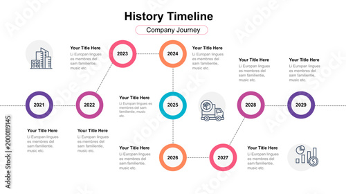 Company History Timeline Infographic Template