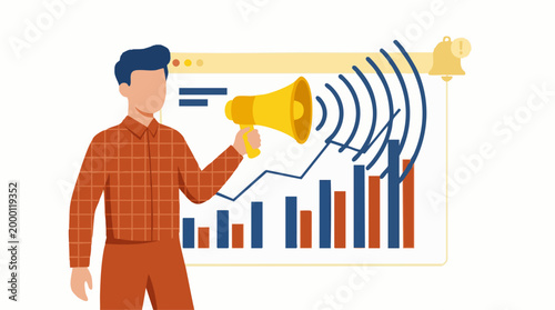 Digital Marketing Announcement with Data Analytics and Growth Strategy