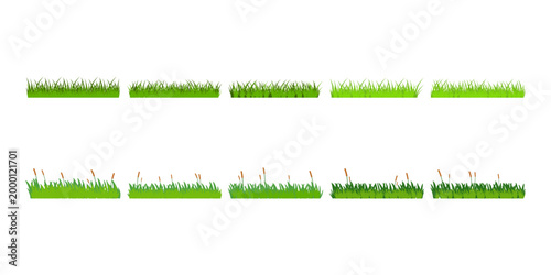 Green Grass Border Illustration