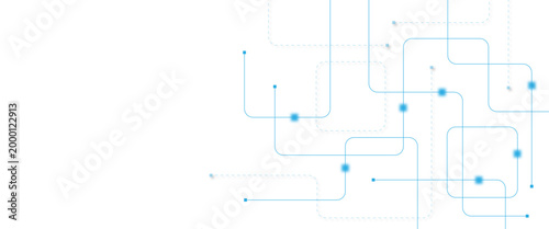 Abstract futuristic technology background. Technology background with crossed lines and dots.