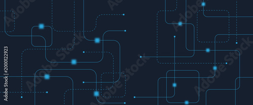 Abstract digital AI circuit board background with tech icons. Digital technology motherboard texture design. Engineering circuit board concept for poster, header, banner, website, presentation