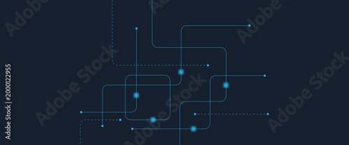 Abstract digital AI circuit board background with tech icons. Digital technology motherboard texture design. Engineering circuit board concept for poster, header, banner, website, presentation