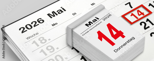 Deutscher Kalender 14. Mai  2026 Christi Himmelfahrt