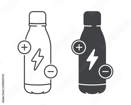 Electrolyte Drink Icon. Hydration Energy and Sports Nutrition. Vector Illustration