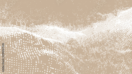 Halftone dots pattern in beige and white colors for design and texture