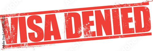Visa Denied Vector Grunge Rubber Stamp