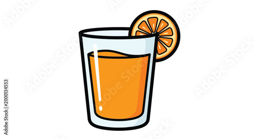 Orange Juice in a Glass.
