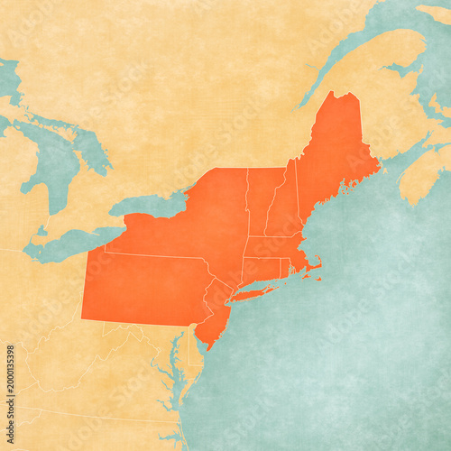 Map of Northeastern United States