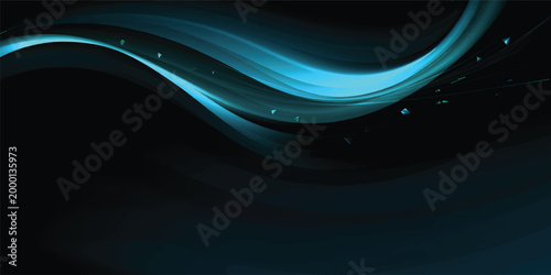 A dynamic blue wave background featuring a futuristic design of flowing lines and light patterns that create an energetic motion texture for a modern business wallpaper