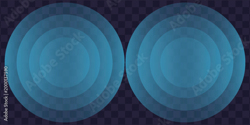 Sound wave. Signal concentric circle. Round light effect. Wifi range. Radio station signal. Water ripple with circle waves.