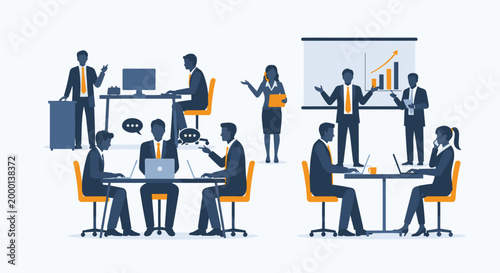 Team Collaboration In Office Meeting Setting.