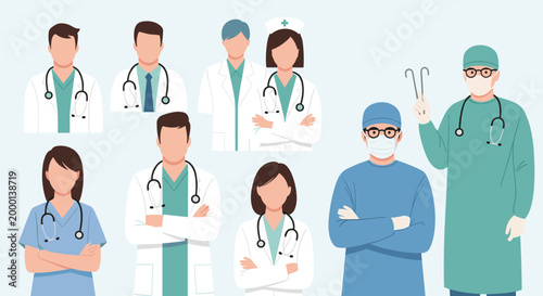 Group of Healthcare Professionals On Duty.