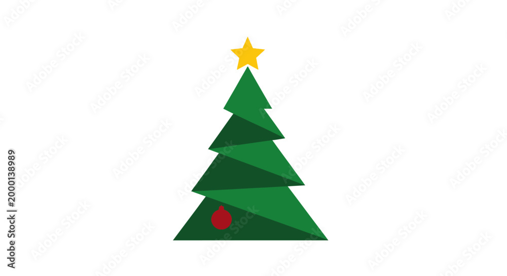Fototapeta premium A simple Christmas tree graphic design.