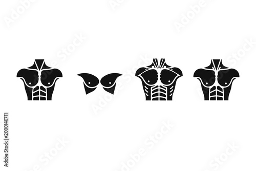 Muscular Torso Icons
