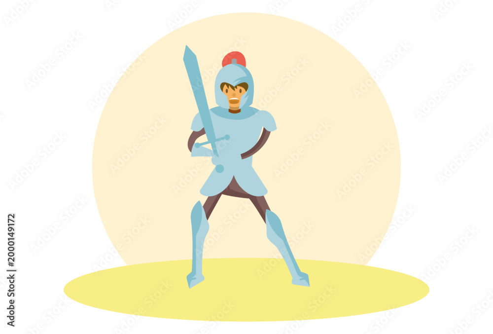 Fototapeta premium Food Armor Concept Illustration Vector Style