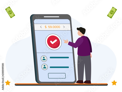 Tableau sur toile Tax Ease Concept Illustration Vector Style
