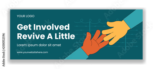 World Refugee Day Social Media Cover Flat Cartoon Hand Drawn Background Illustration