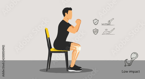 Knee-Friendly Low Impact Workout – Safe Home Training Illustration