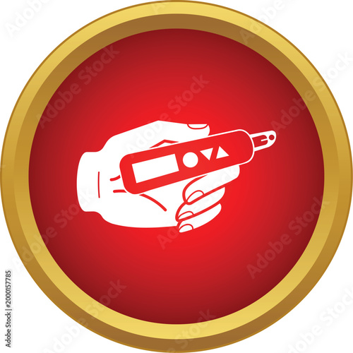 Hand holding a blood glucose meter, monitoring diabetes health