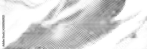 Radial halftone spotted gradient background. Dotted stains concentric texture with fading effect. Black and white circle shade wallpaper. Grunge rough vector. Monochrome geometric backdrop.