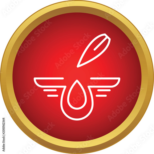 Hair follicle removal process icon for dermatology and beauty treatment