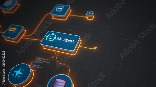 AI Agent Automating Workflow System Integration Process Motion Design Seamless Loop