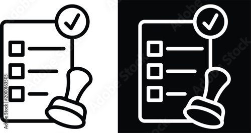 validate Two-tone version in black and white background