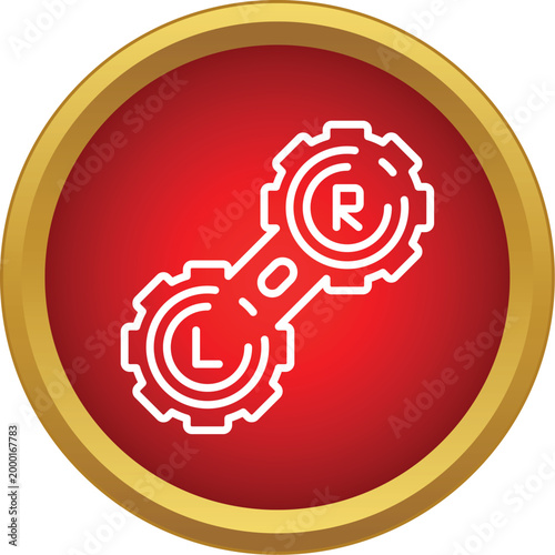 Contact lens case showing l and r for eye care