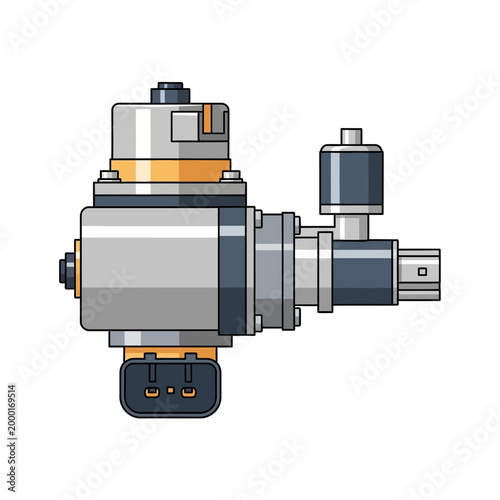 Automotive Fuel Injector Assembly with Electrical Connector