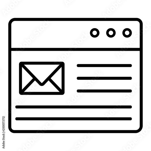 Mail icon vector. Letter Illustration sign. Mail delivery symbol. Mailing list logo.